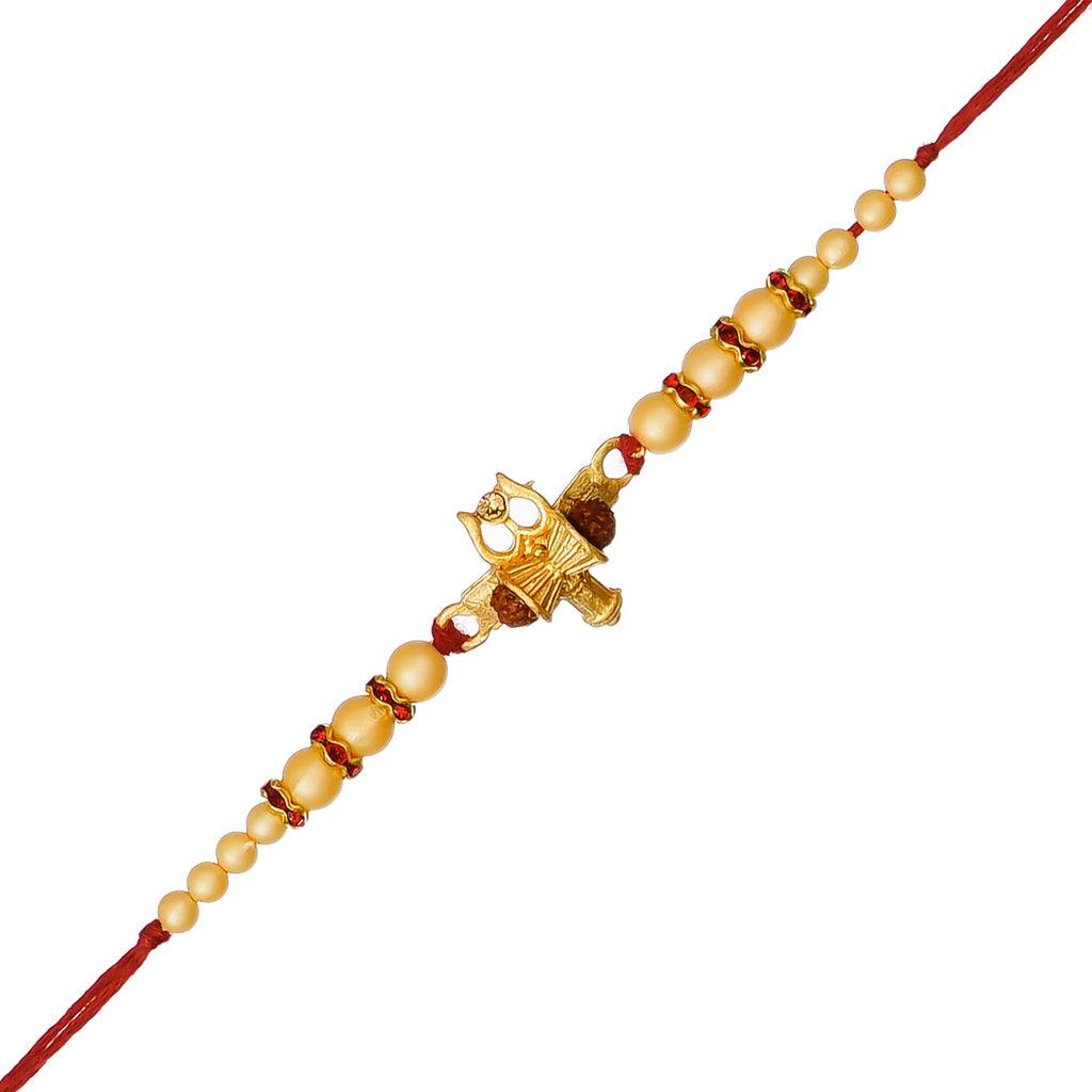 Designer Ganesha Rakhi and Roli Chawal Pack Kafalo