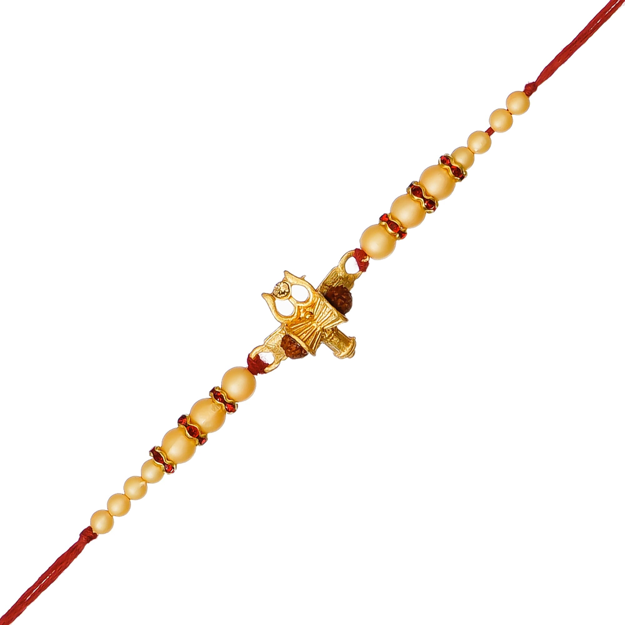 Designer Ganesha Rakhi and Roli Chawal Pack Kafalo