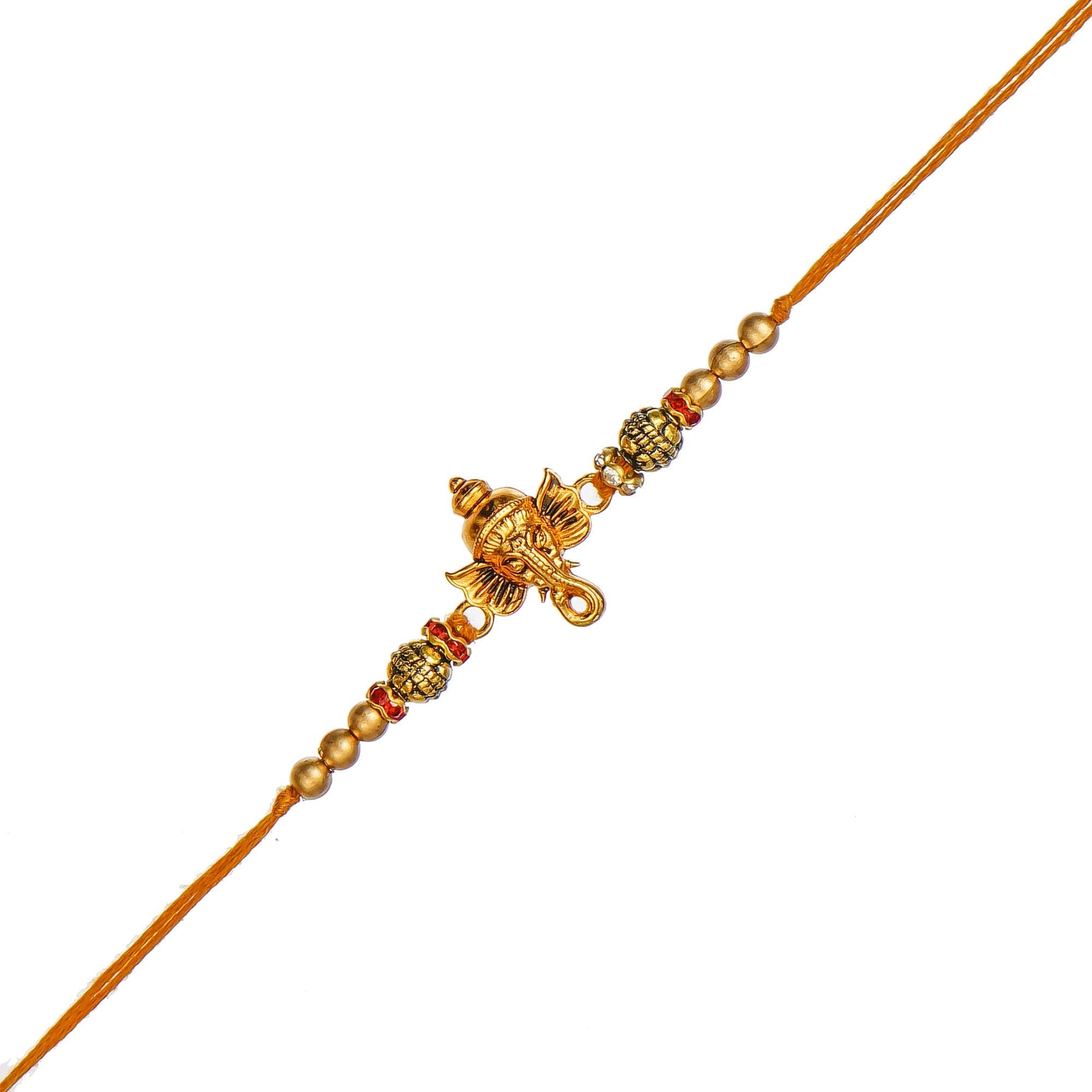 Designer Ganesha Rakhi and Roli Chawal Pack Kafalo