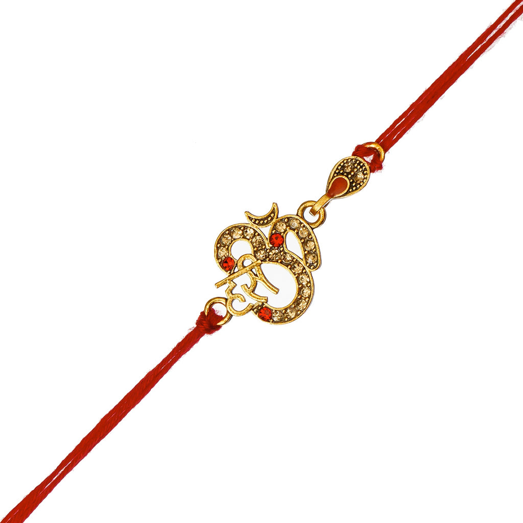 Designer Om Rakhi and Roli Chawal Pack Kafalo