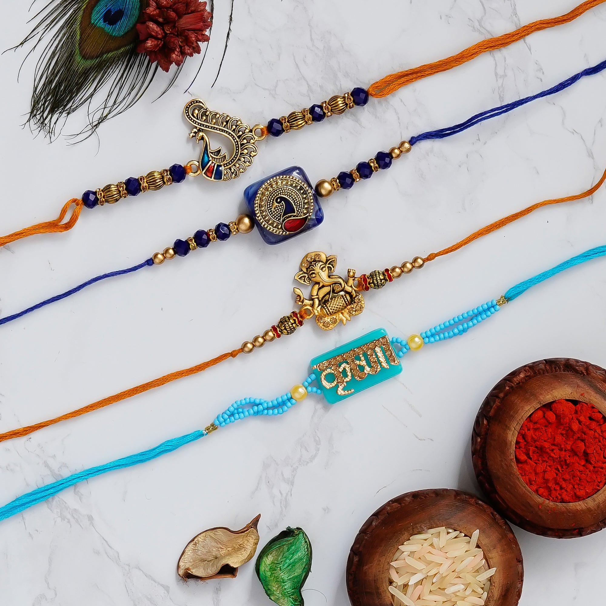 Pack of 4 Rakhis Kafalo