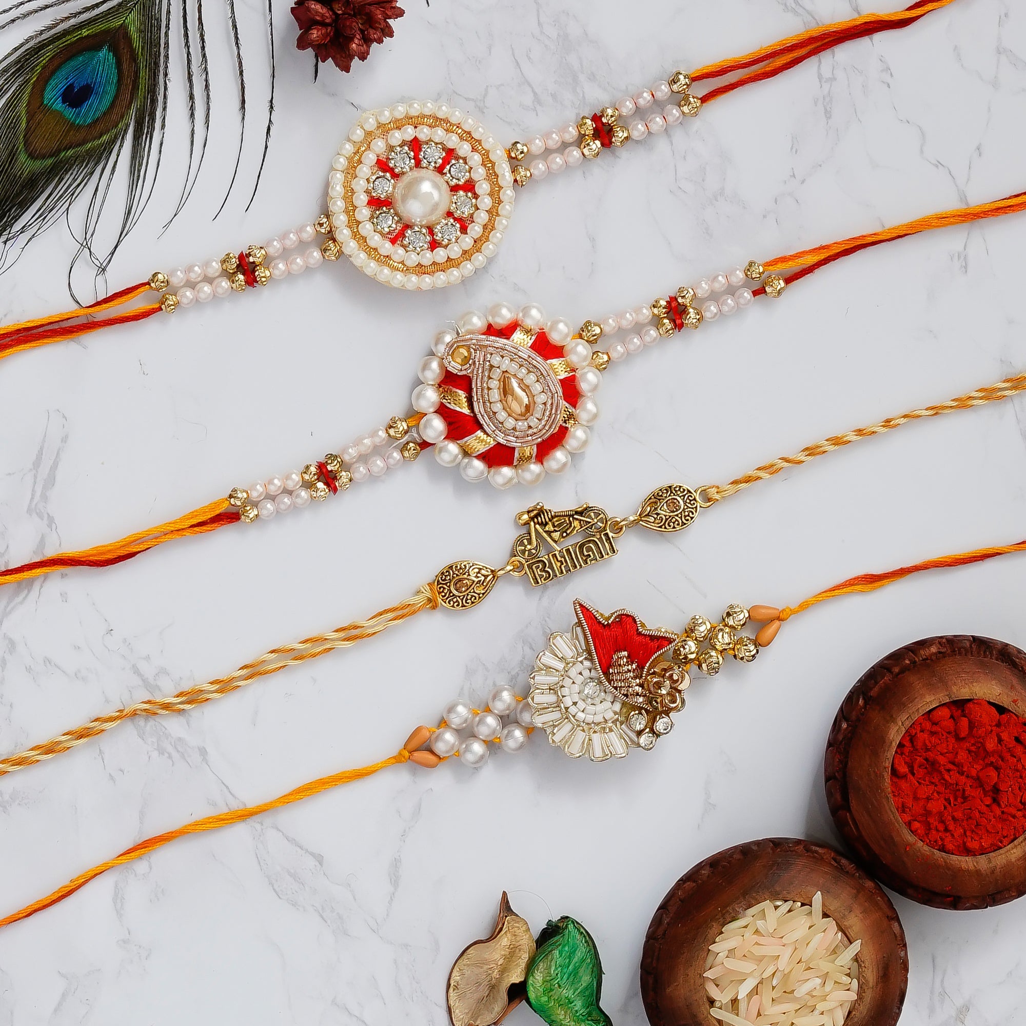 Pack of 4 Rakhis Kafalo