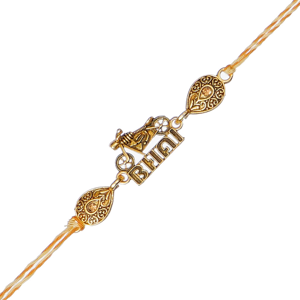 Designer Bike Bhai Rakhi and Roli Chawal Pack Kafalo