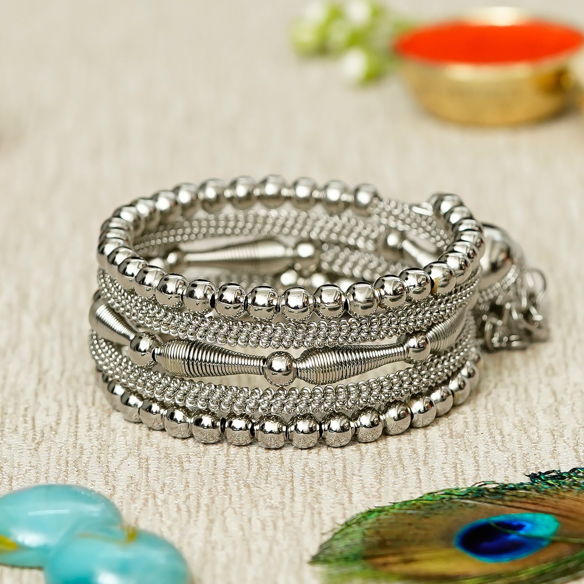 Designer Kada for Bhabhi and Roli Chawal Pack Kafalo