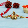 Designer Ganesha Rakhi and Roli Chawal Pack Kafalo