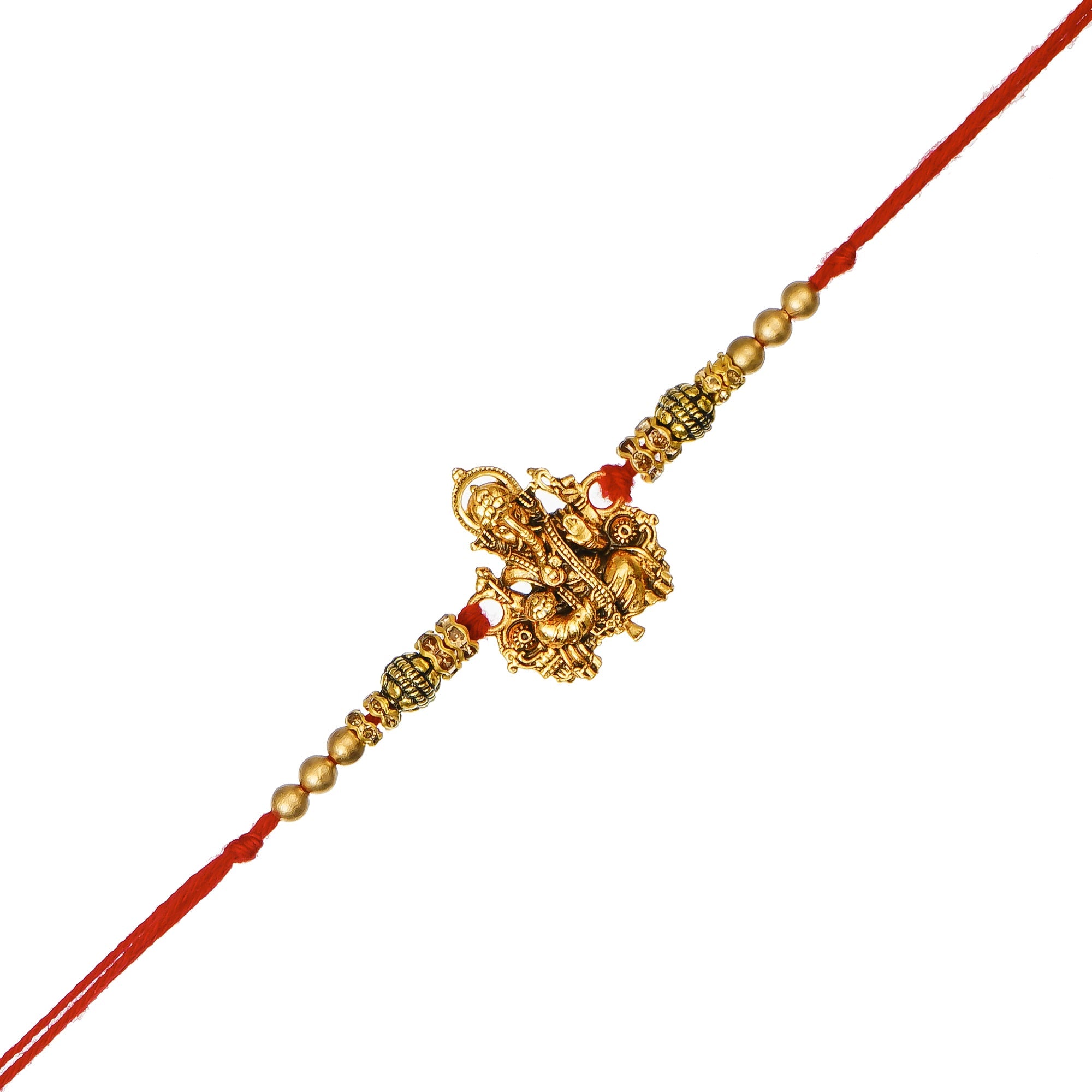 Designer Ganesha Rakhi and Roli Chawal Pack Kafalo