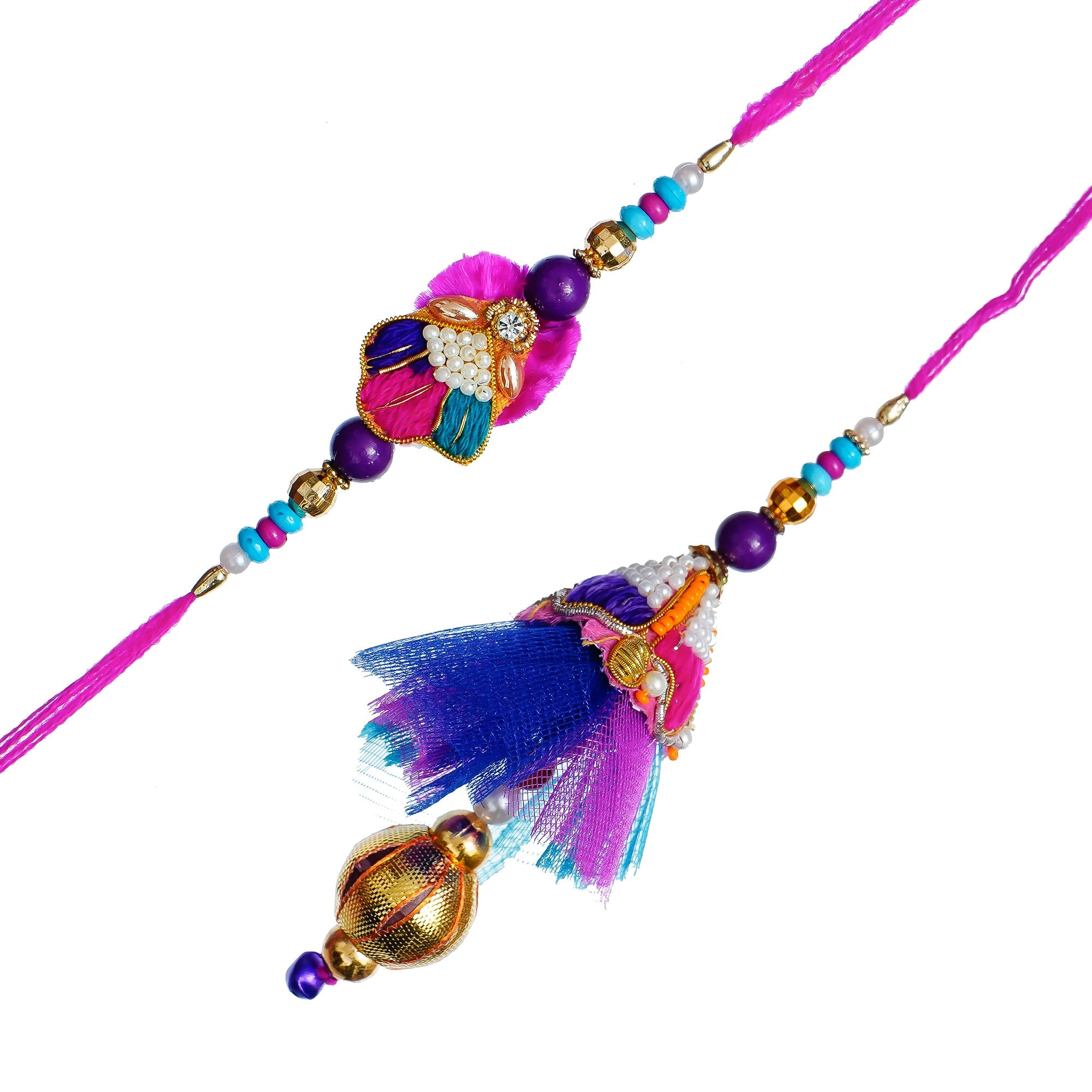 Designer Bhaiya Bhabhi Rakhi and Roli Chawal Pack Kafalo