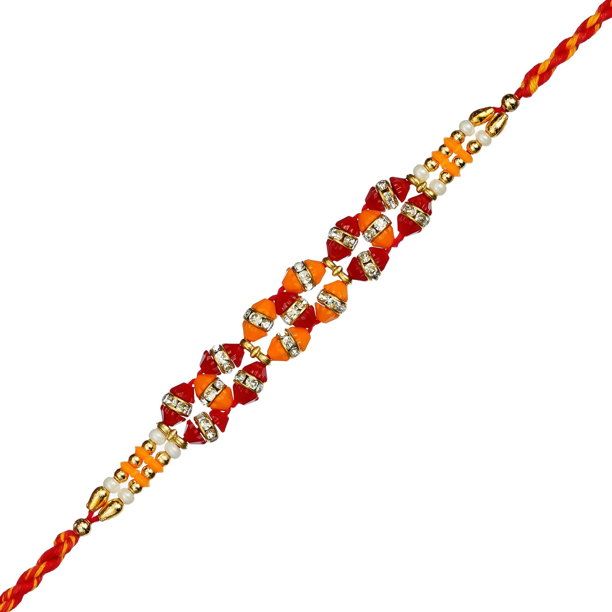 Designer Rakhi and Roli Chawal Pack, Best Wishes Greeting Card Kafalo