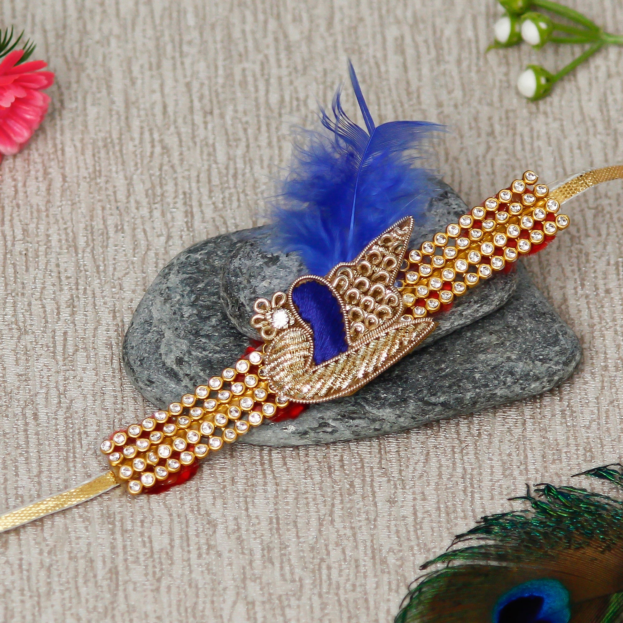 Designer Rakhi and Roli Chawal Pack Kafalo