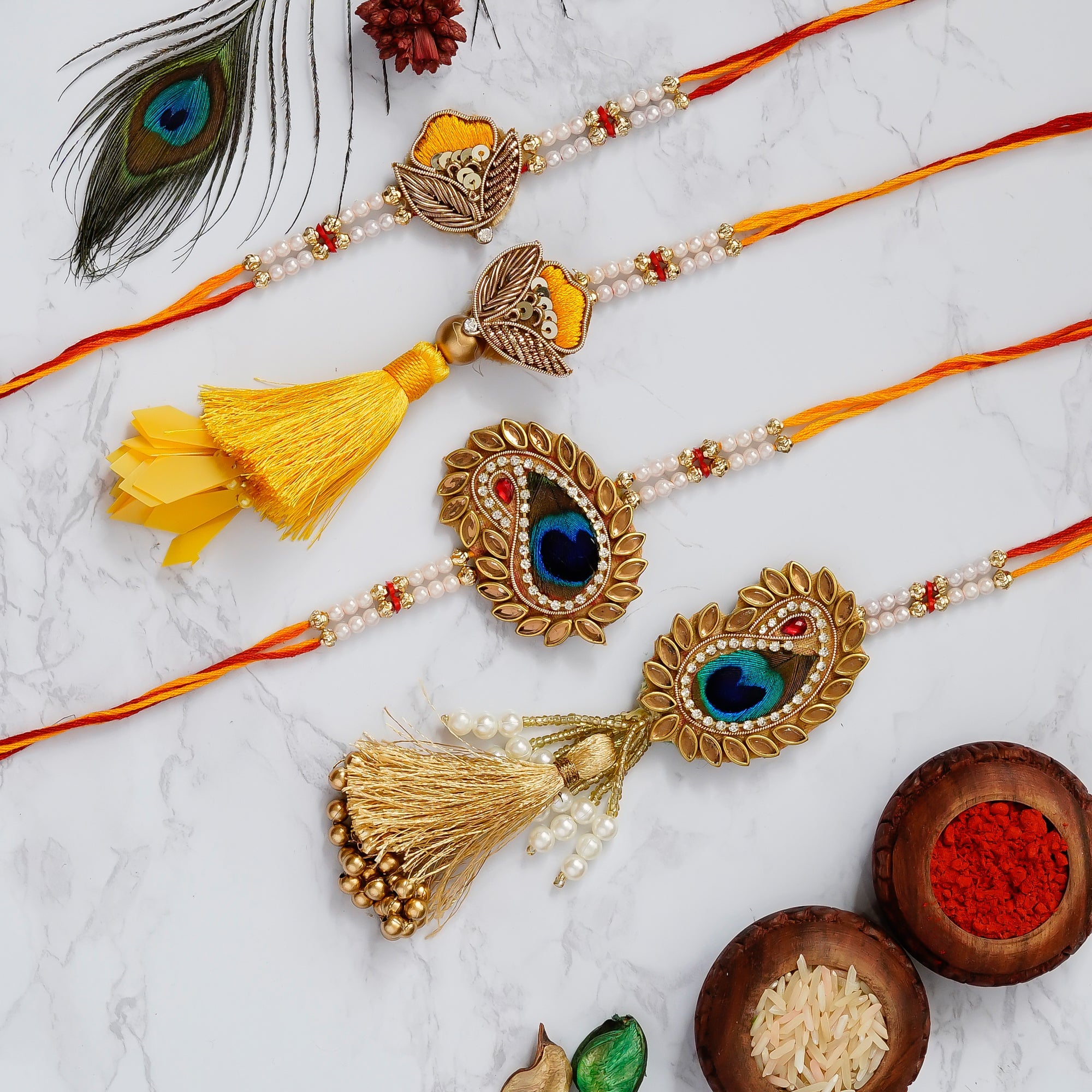Pack of 4 Rakhis Kafalo