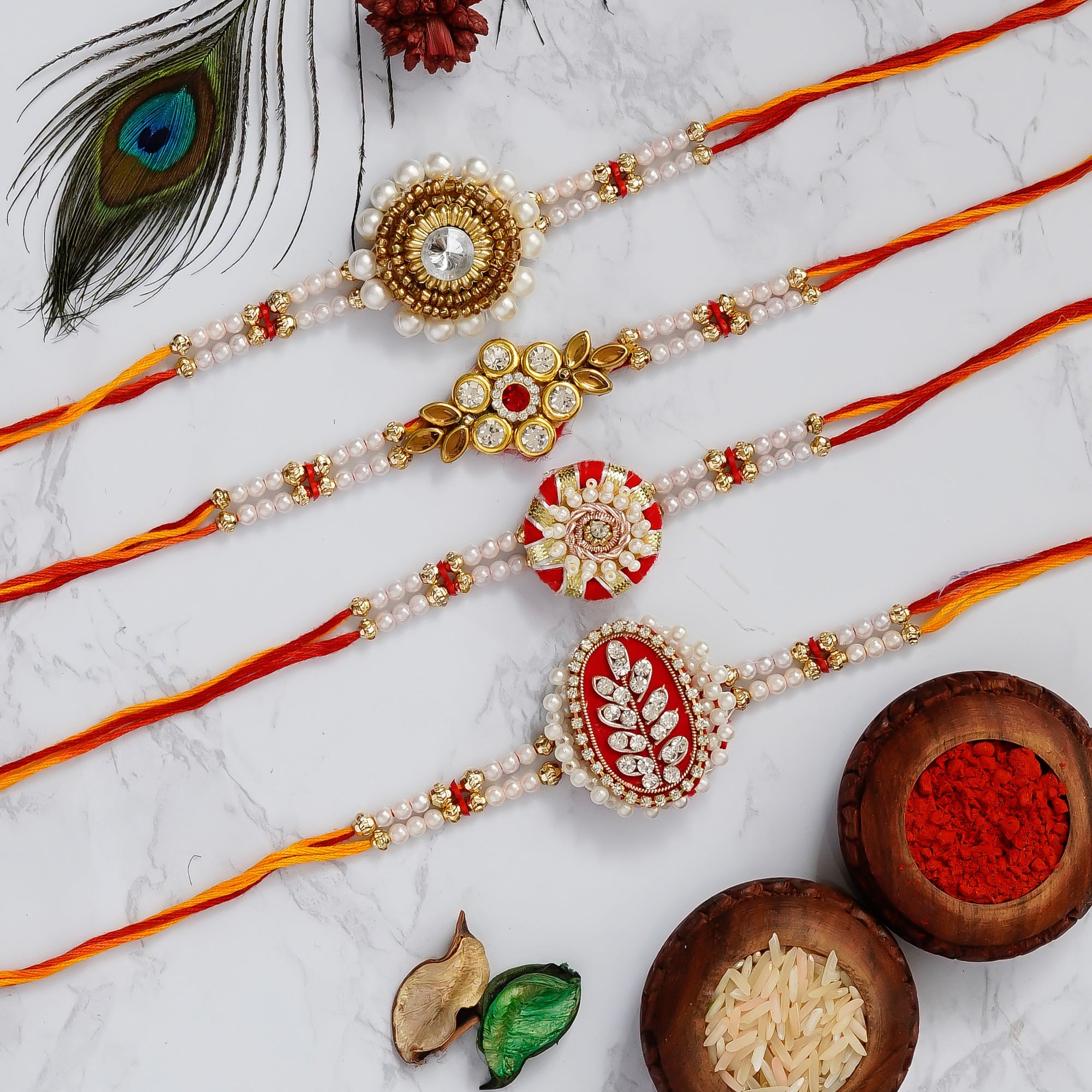 Pack of 4 Rakhis Kafalo