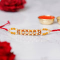 Designer Handcrafted Rakhi and Roli Chawal Pack Kafalo