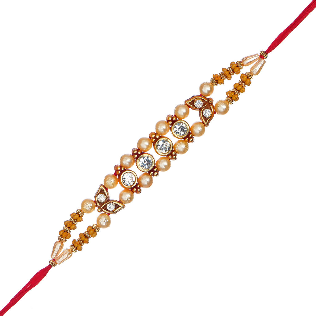 Designer Handcrafted Rakhi and Roli Chawal Pack Kafalo