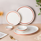 Ivory Ceramic Snack Plate 8 Inch Nestasia