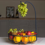 Wire Fruit Holder Basket with Banana Hanger Nestasia
