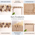 Natural Jute Toran Wall Hanging With Corn Grass Decoration Nestasia