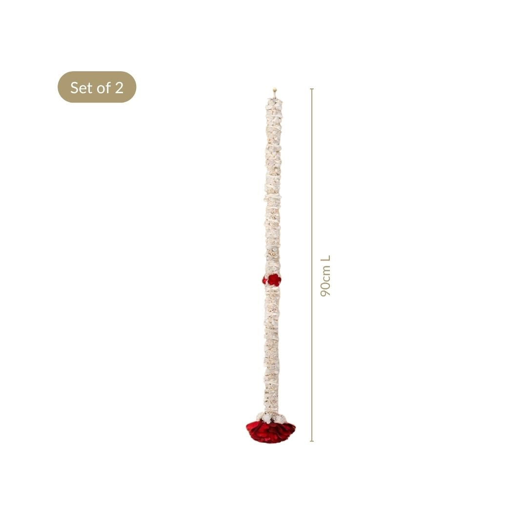 Fleuria Wall Hanging Decor Red Set Of 2 Nestasia