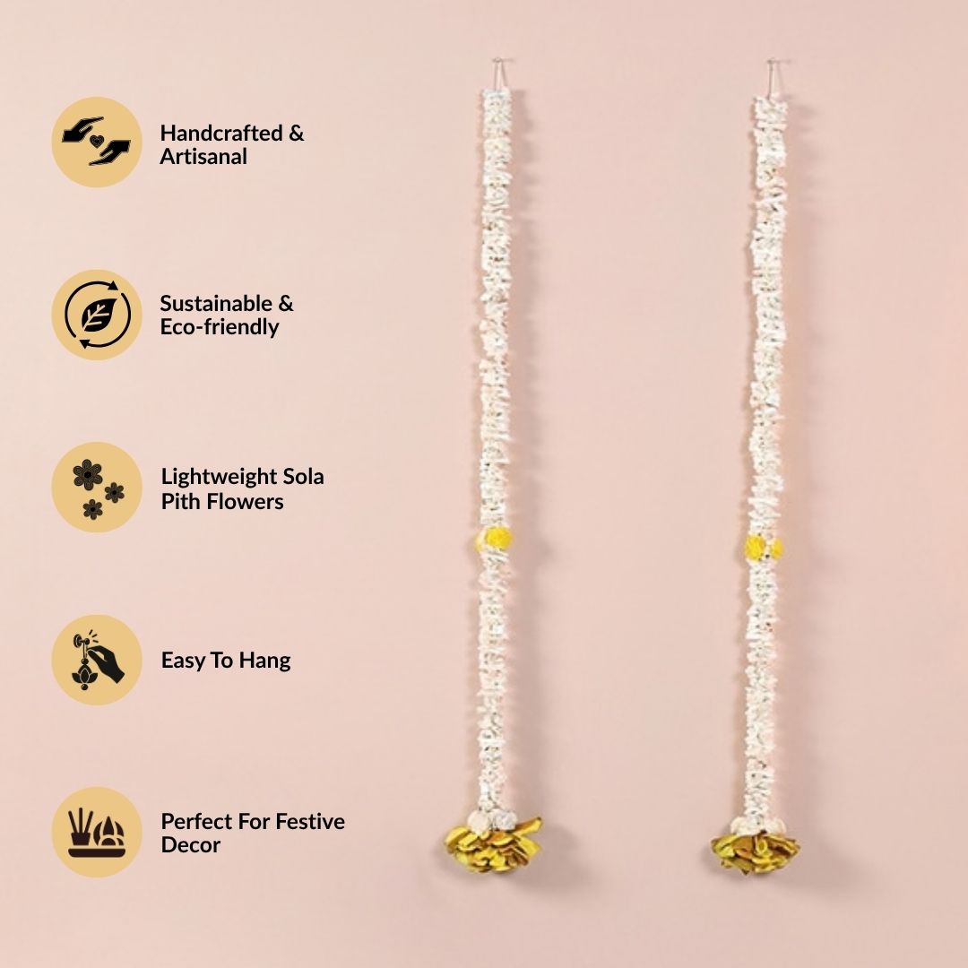 Blume Wall Hanging Yellow Set Of 2 Nestasia