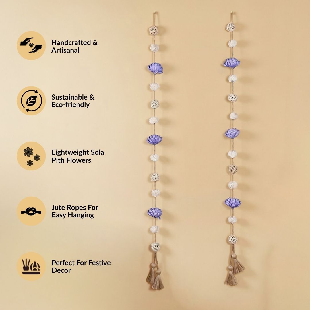 Perennial Sustainable Sola Hanging Garland Lavender Set Of 2 Nestasia