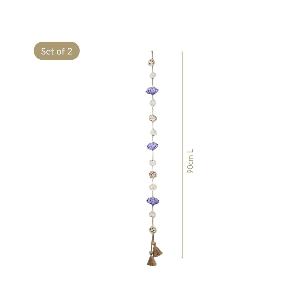 Perennial Sustainable Sola Hanging Garland Lavender Set Of 2 Nestasia
