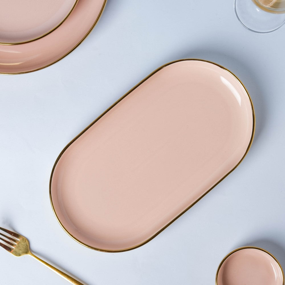 VERA Pink 27 Piece Dinner Set For 6 Nestasia