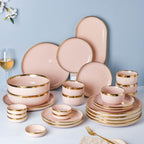 VERA Pink 27 Piece Dinner Set For 6 Nestasia