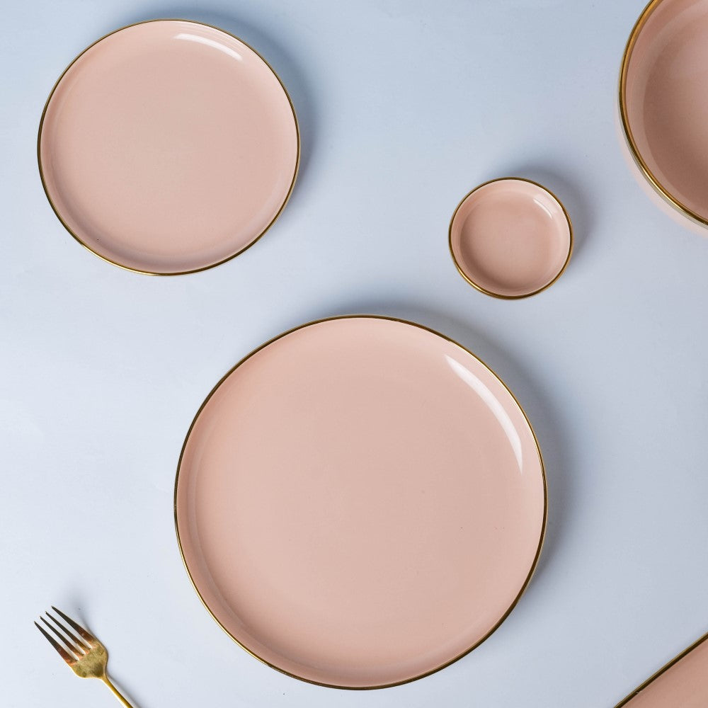 VERA Pink 27 Piece Dinner Set For 6 Nestasia