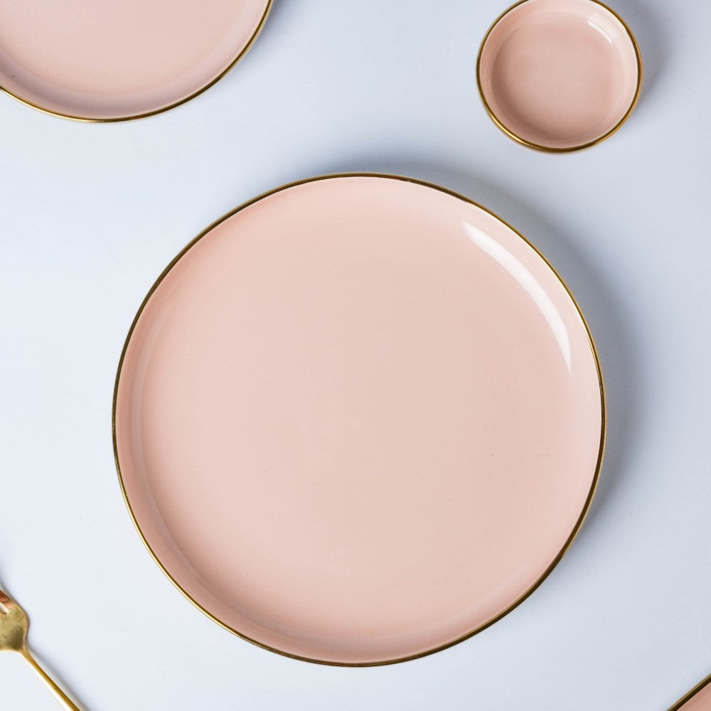 VERA Pink 27 Piece Dinner Set For 6 Nestasia