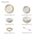 Aurelea 27 Piece Dinner Set For 6 Nestasia