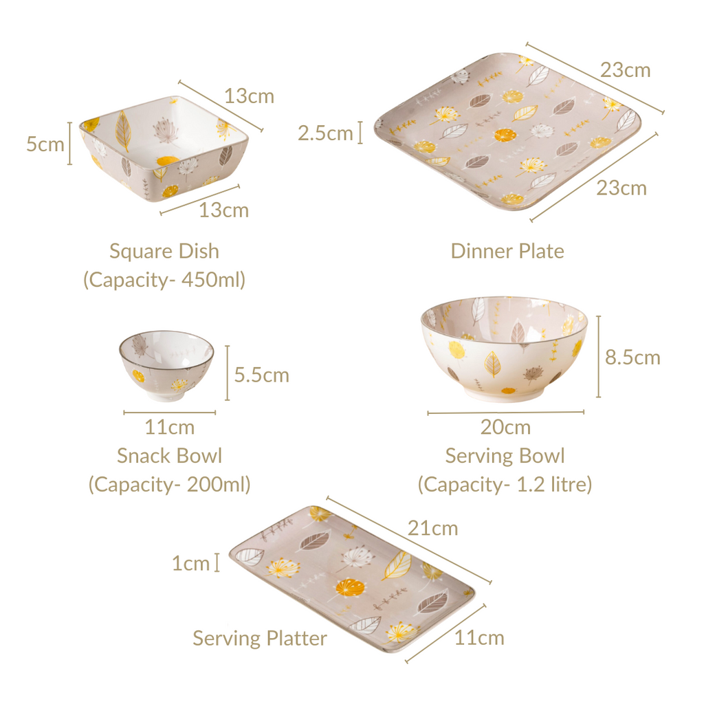 Dandelion 26 Piece Dinnerware For 6 Nestasia