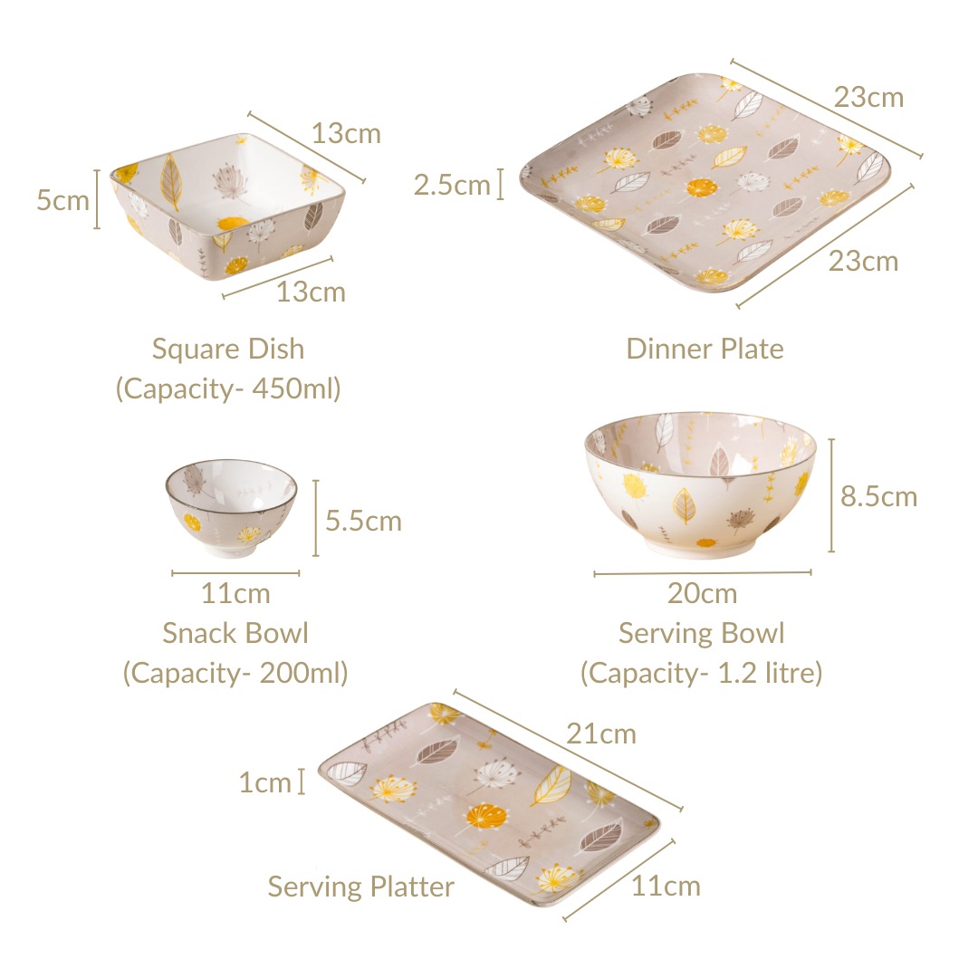 Dandelion 26 Piece Dinnerware For 6 Nestasia