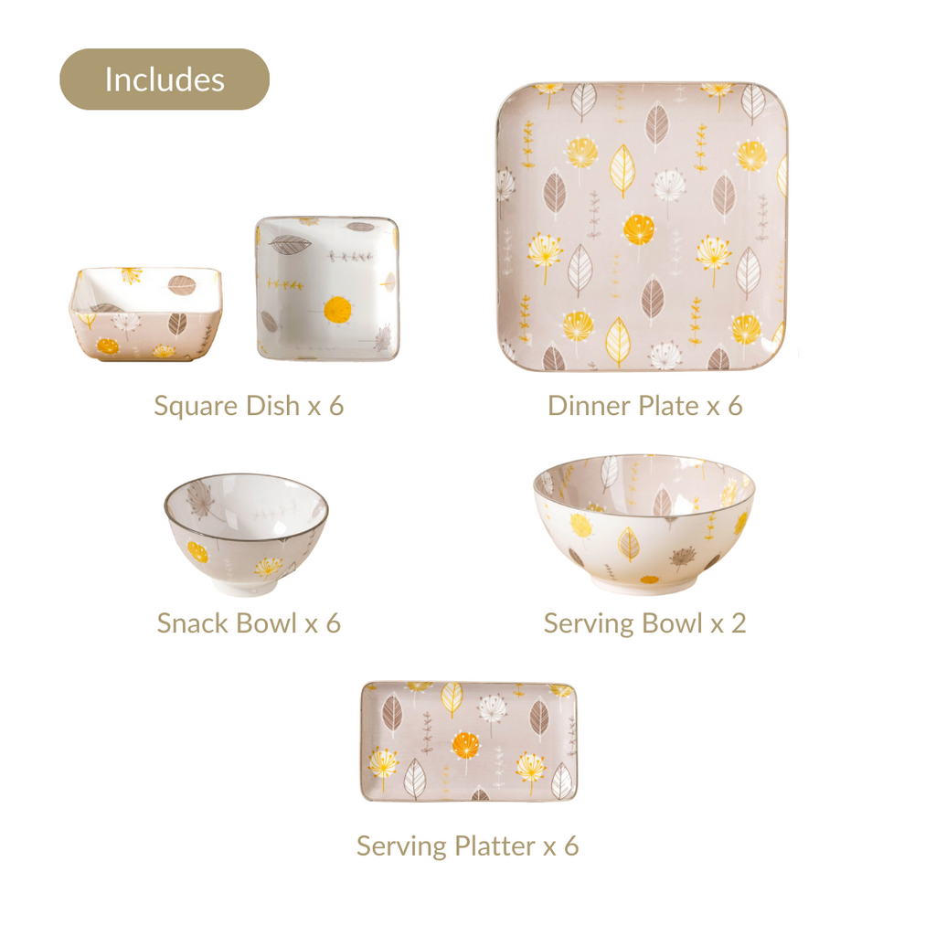 Dandelion 26 Piece Dinnerware For 6 Nestasia