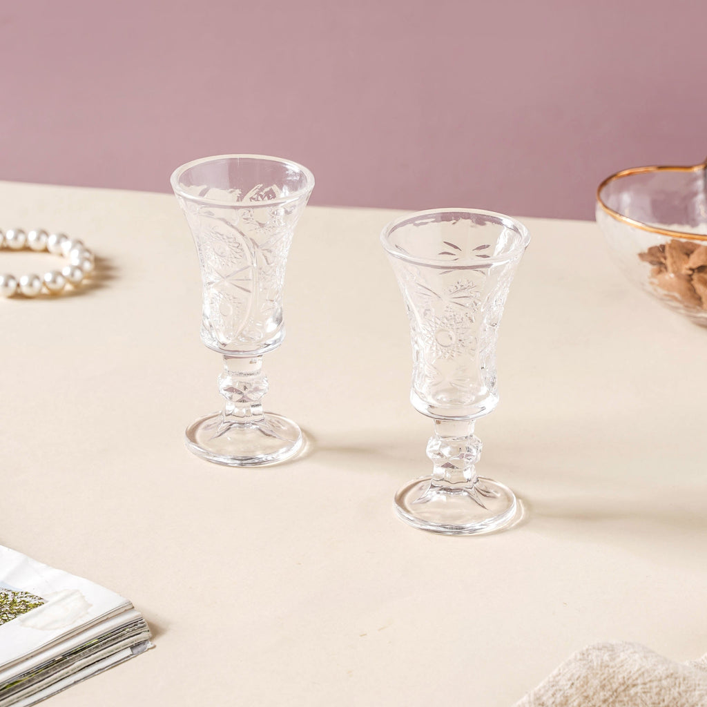 Designed Small Stemmed Glass Set of 2 Nestasia
