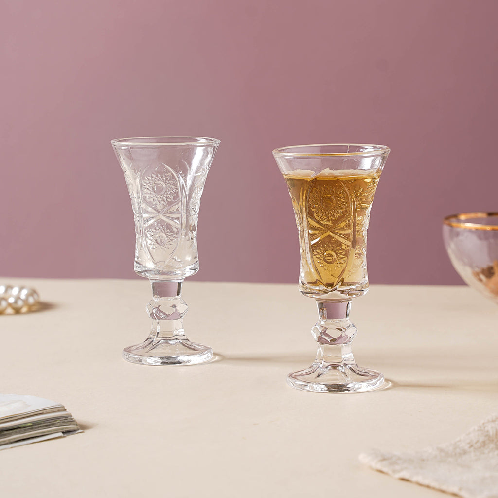 Designed Small Stemmed Glass Set of 2 Nestasia