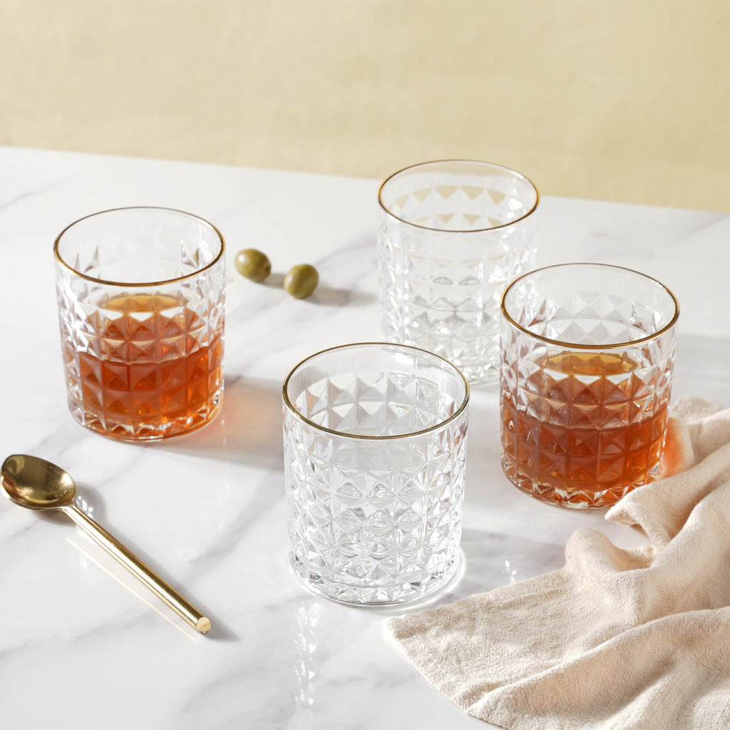 Modern Drinking Glass Set of 4 Nestasia