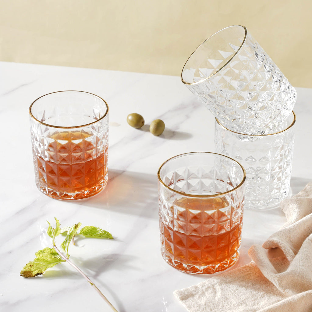 Modern Drinking Glass Set of 4 Nestasia