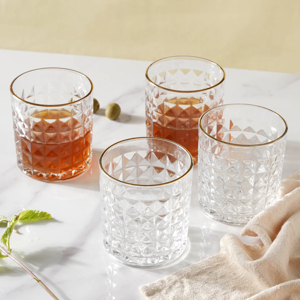 Modern Drinking Glass Set of 4 Nestasia