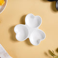 Floral Section Dip Plate White Nestasia