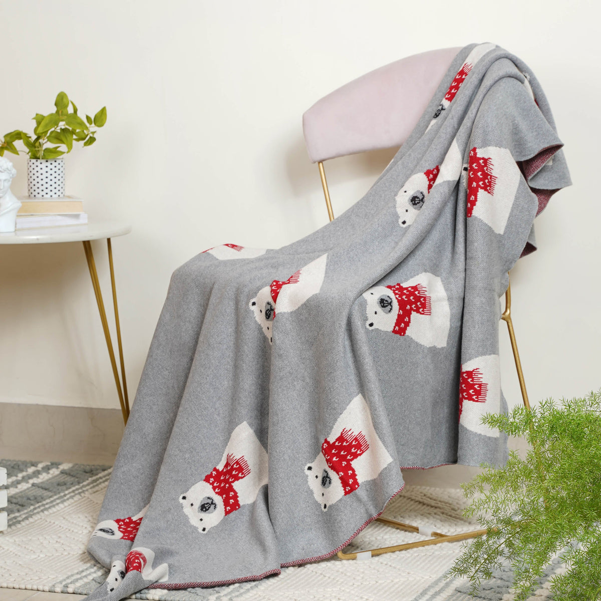 Grey Throw Cover Nestasia