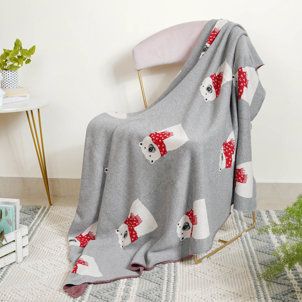 Grey Throw Cover Nestasia