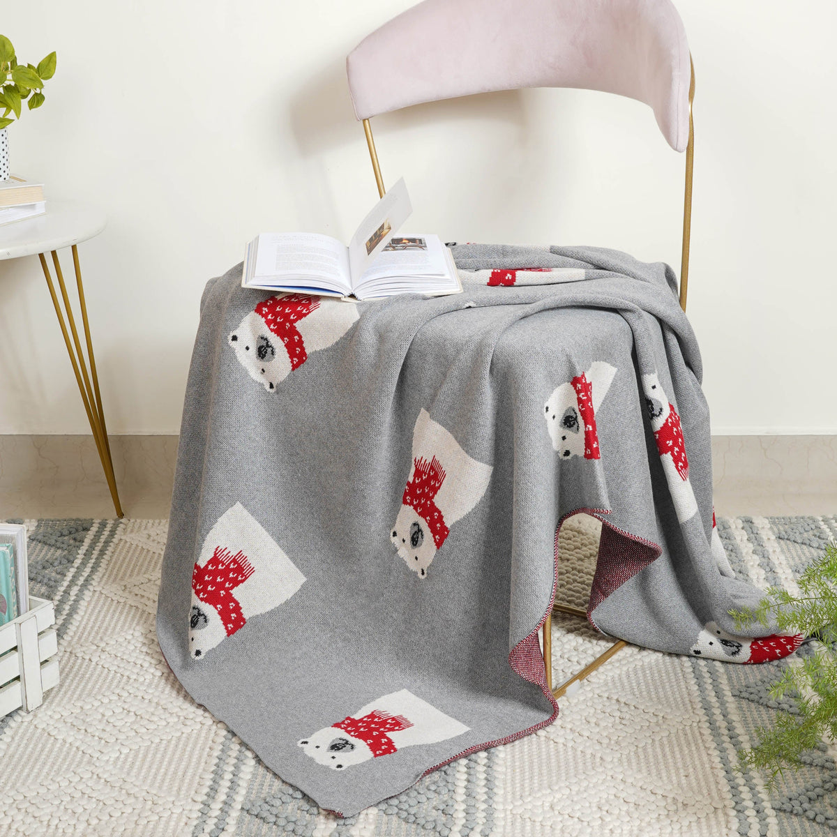Grey Throw Cover Nestasia