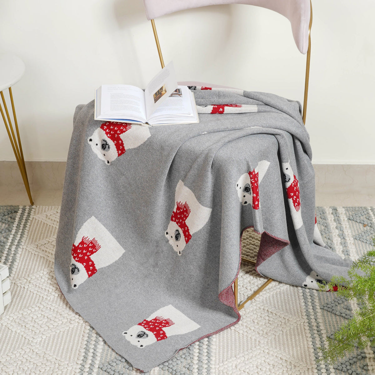 Grey Throw Cover Nestasia
