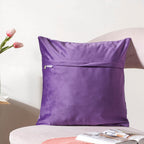 Violet Quilted Velvet Cushion Cover 16 inch Nestasia