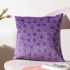 Violet Quilted Velvet Cushion Cover 16 inch Nestasia
