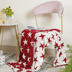 Maroon Star Throw Nestasia