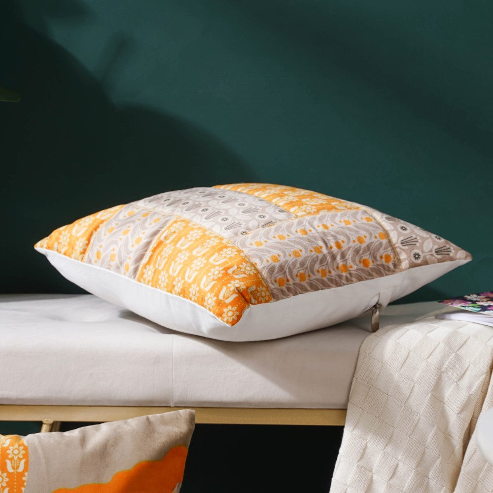 Floral Velvet Cushion Cover 16 inch Nestasia