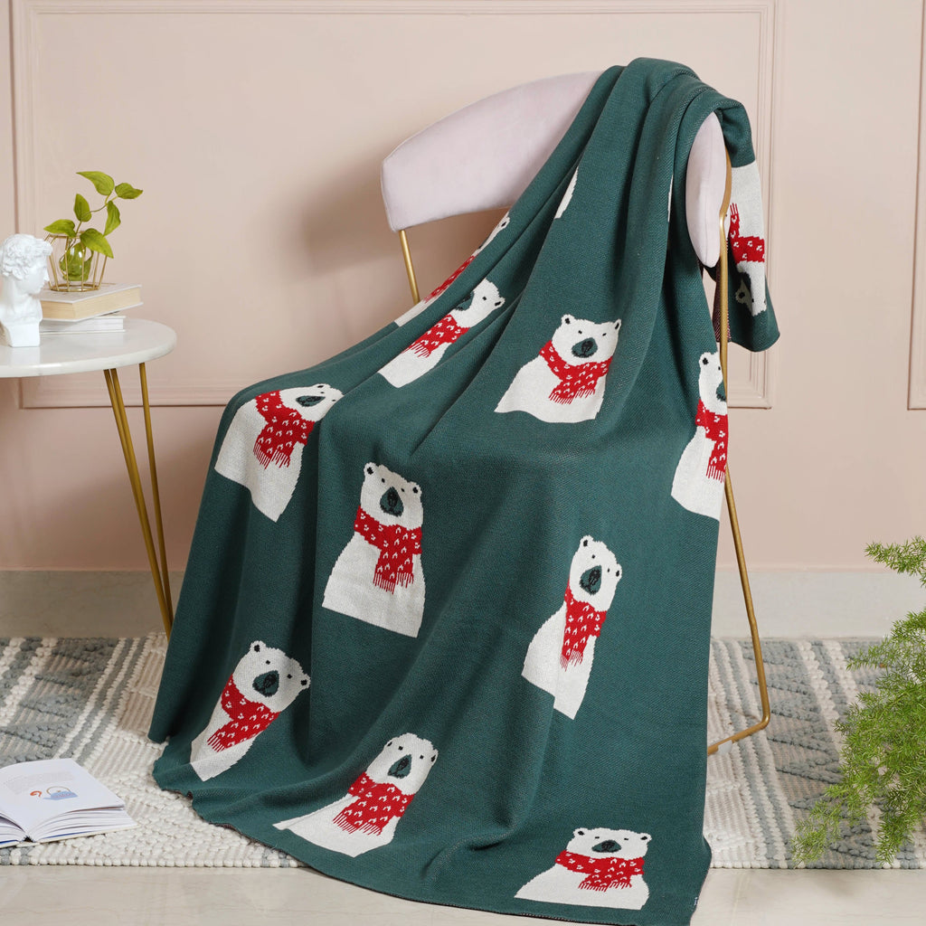 Green Throw Cover Nestasia