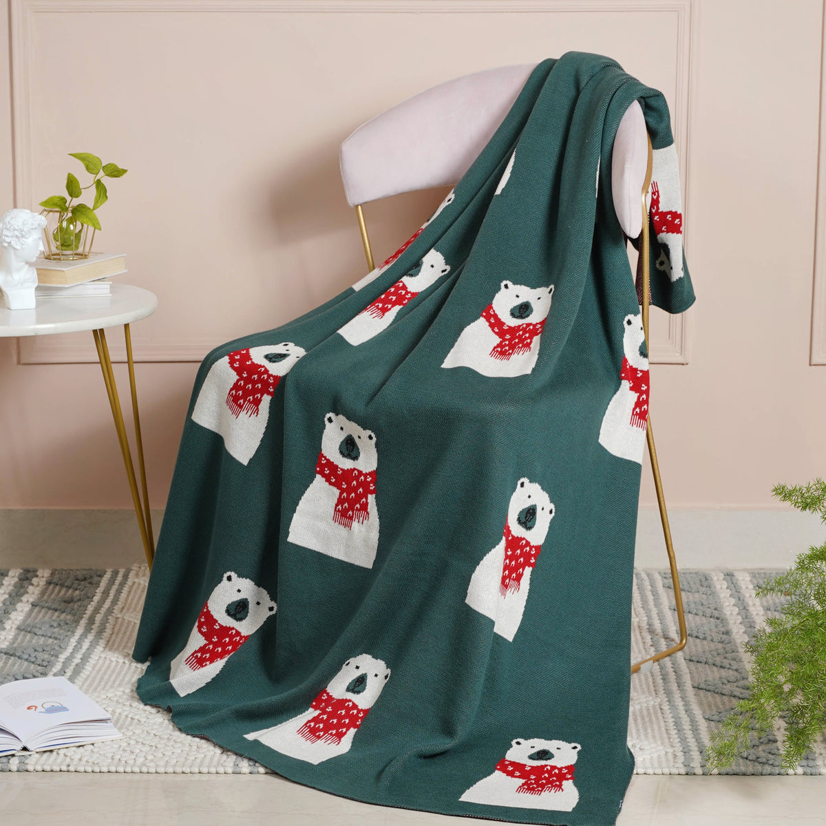 Green Throw Cover Nestasia