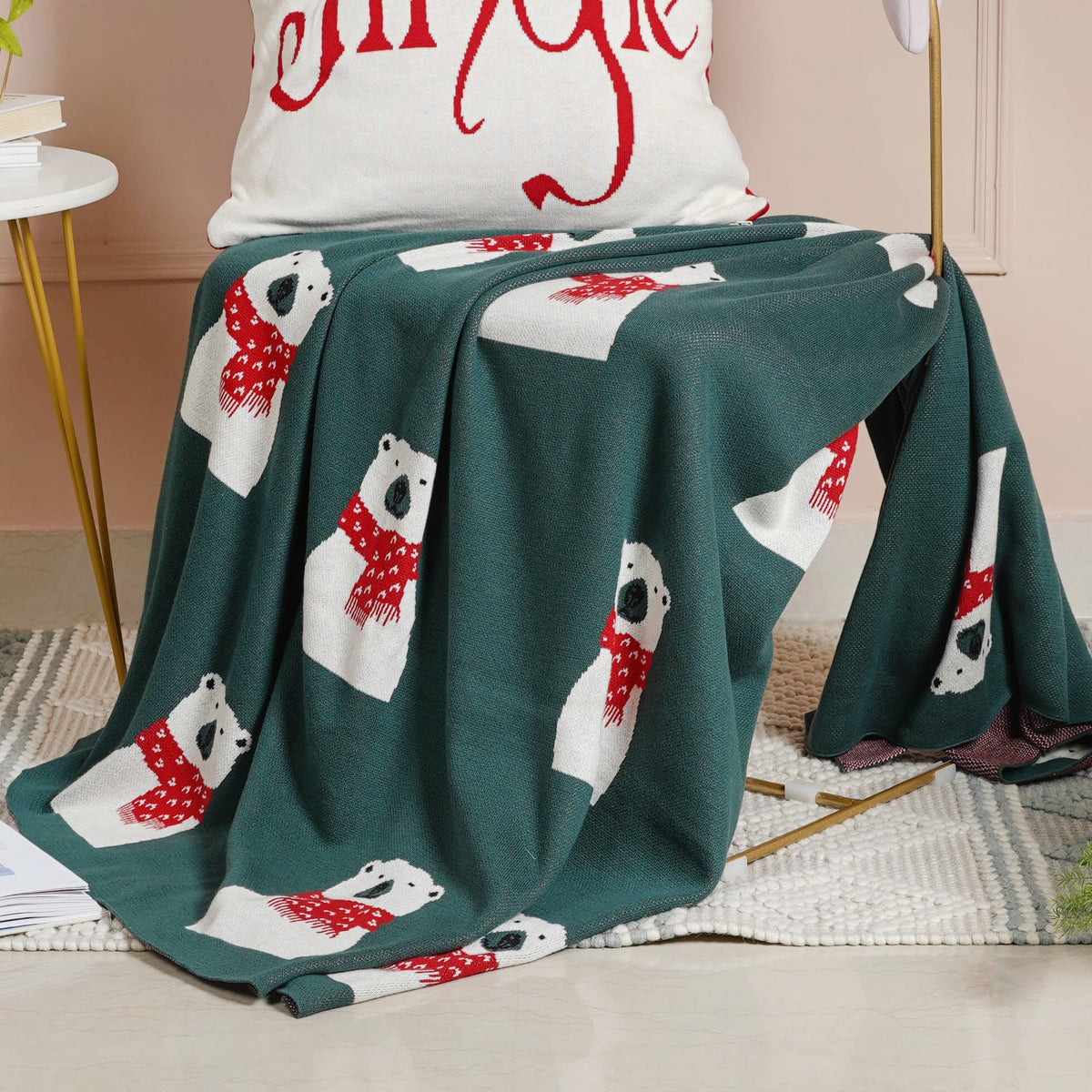 Green Throw Cover Nestasia