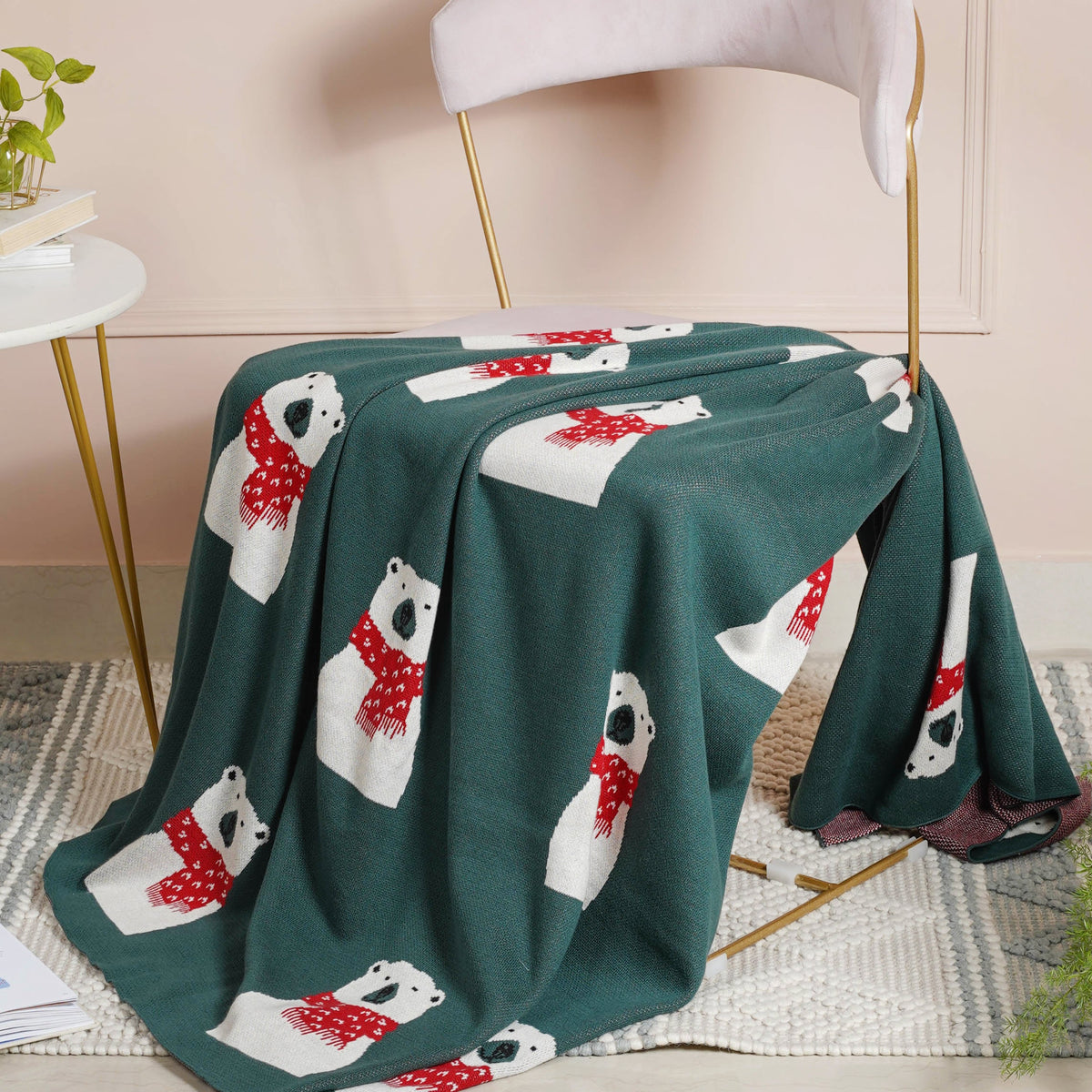 Green Throw Cover Nestasia